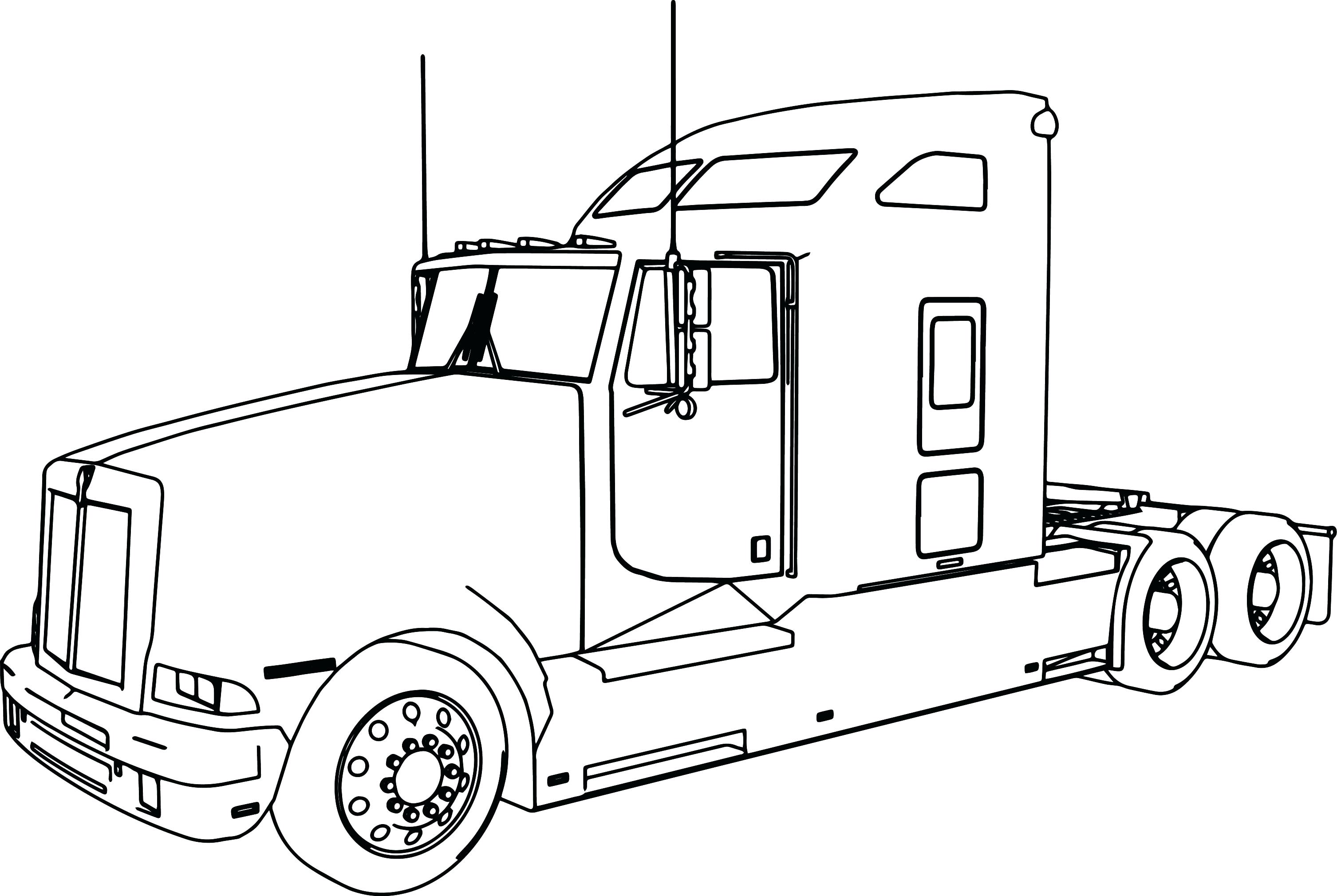 3013x2019 Peterbilt Coloring Pages Semi Truck With Inspiring Books Arilitv