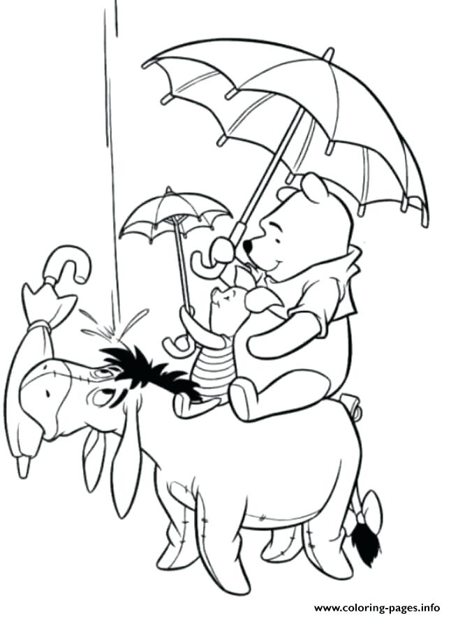 Petkins Coloring Pages Pooh And Friends Holding Umbrellas Page 646x883 Petkins Coloring Pages Pooh And Friends Holding Umbrellas Page