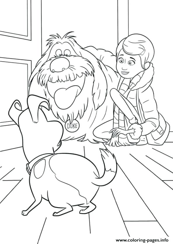 Pets Coloring Pages Duke Surprise Max Secret Life Of Pets Coloring 593x832 Pets Coloring Pages Duke Surprise Max Secret Life Of Pets Coloring