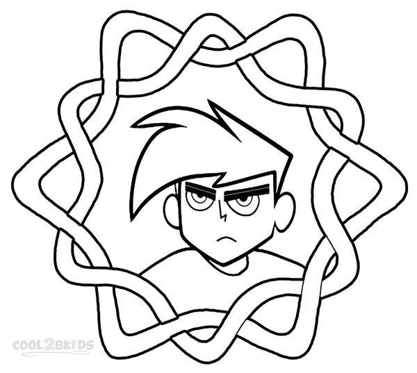 600x537 Printable Danny Phantom Coloring Pages For Kids Cool2bkids