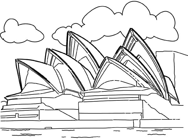 600x449 Opera House Sidney Australia Worldwonders Coloring Pages Batch