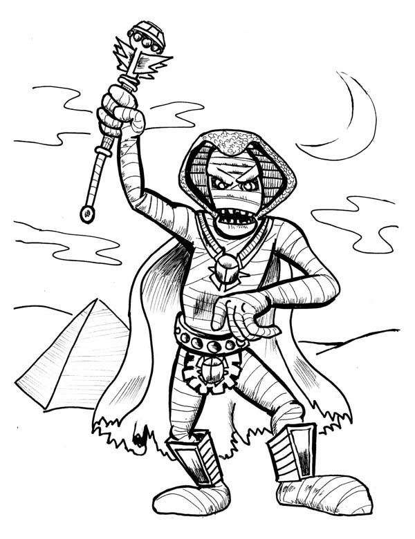 Pharaoh Mummy Free Coloring Page 600x780 Pharaoh Mummy Free Coloring Page