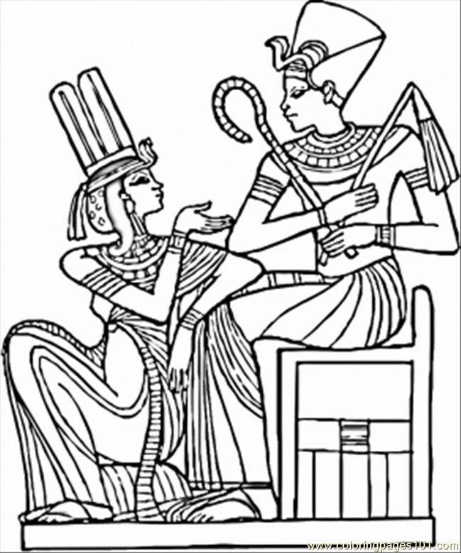 Egyptian Pharaohs Coloring Page 649x779 Egyptian Pharaohs Coloring Page