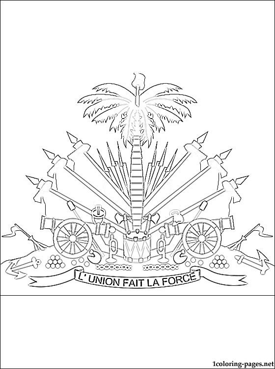 Flag Of Haiti Coloring Page 560x750 Flag Of Haiti Coloring Page