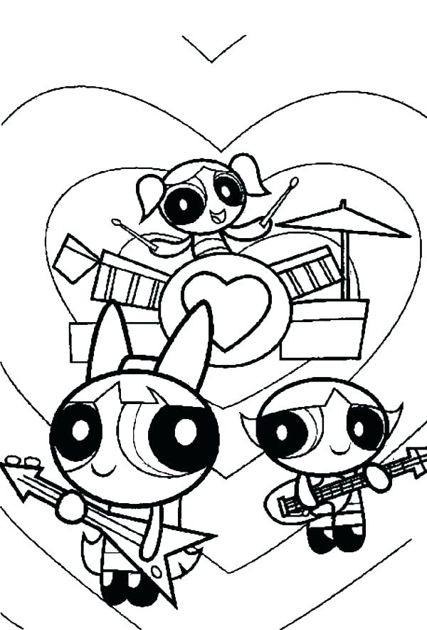 600x884 Power Puff Girls Coloring Pages Free For Kids Print Best Coloring