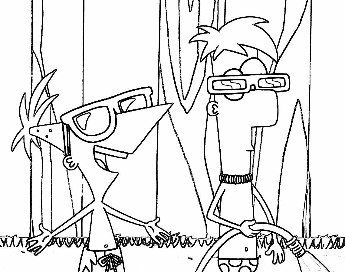 1140x900 Phineas And Ferb Coloring Page Wagashiya