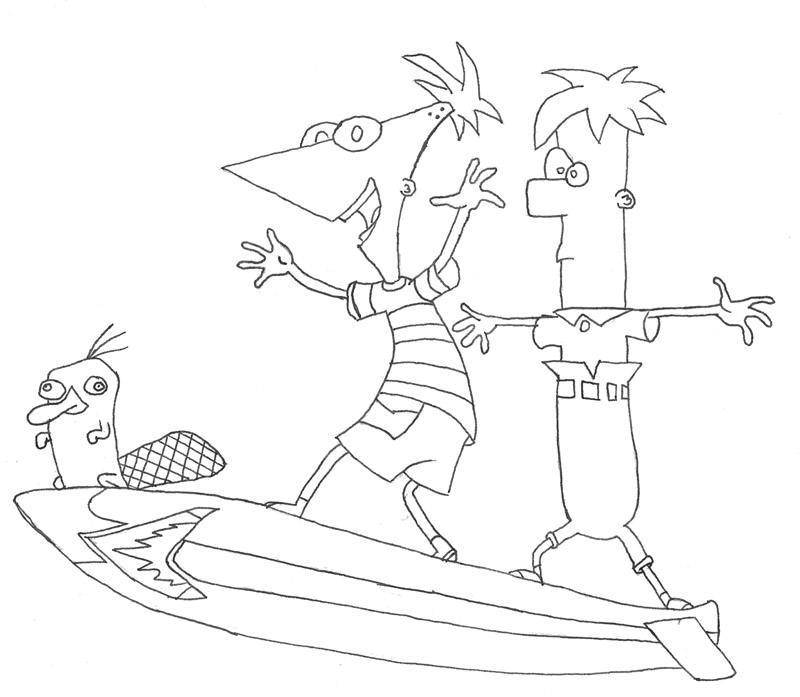 800x697 Phineas And Ferb Coloring Pages (10) Coloring Kids