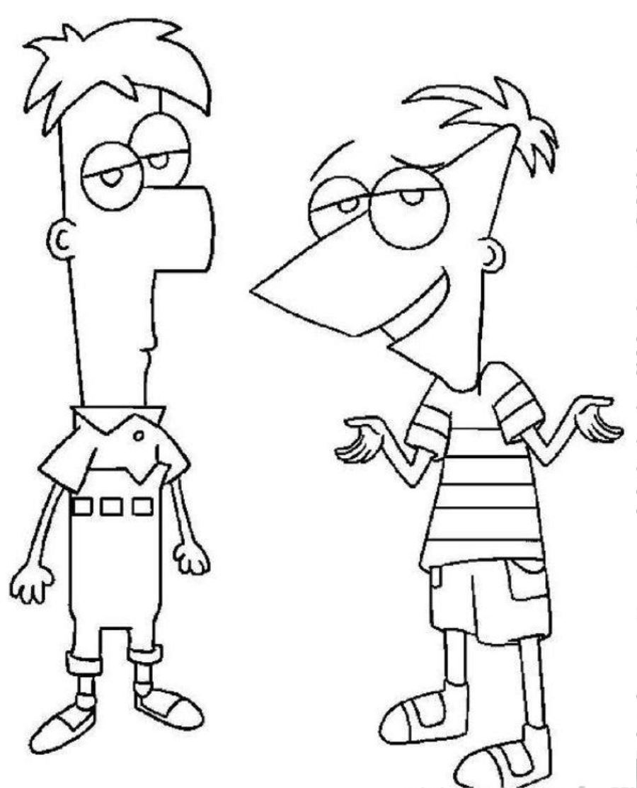 900x1113 Coloring Book Pages New Printable Phineas And Ferb Coloring Pages