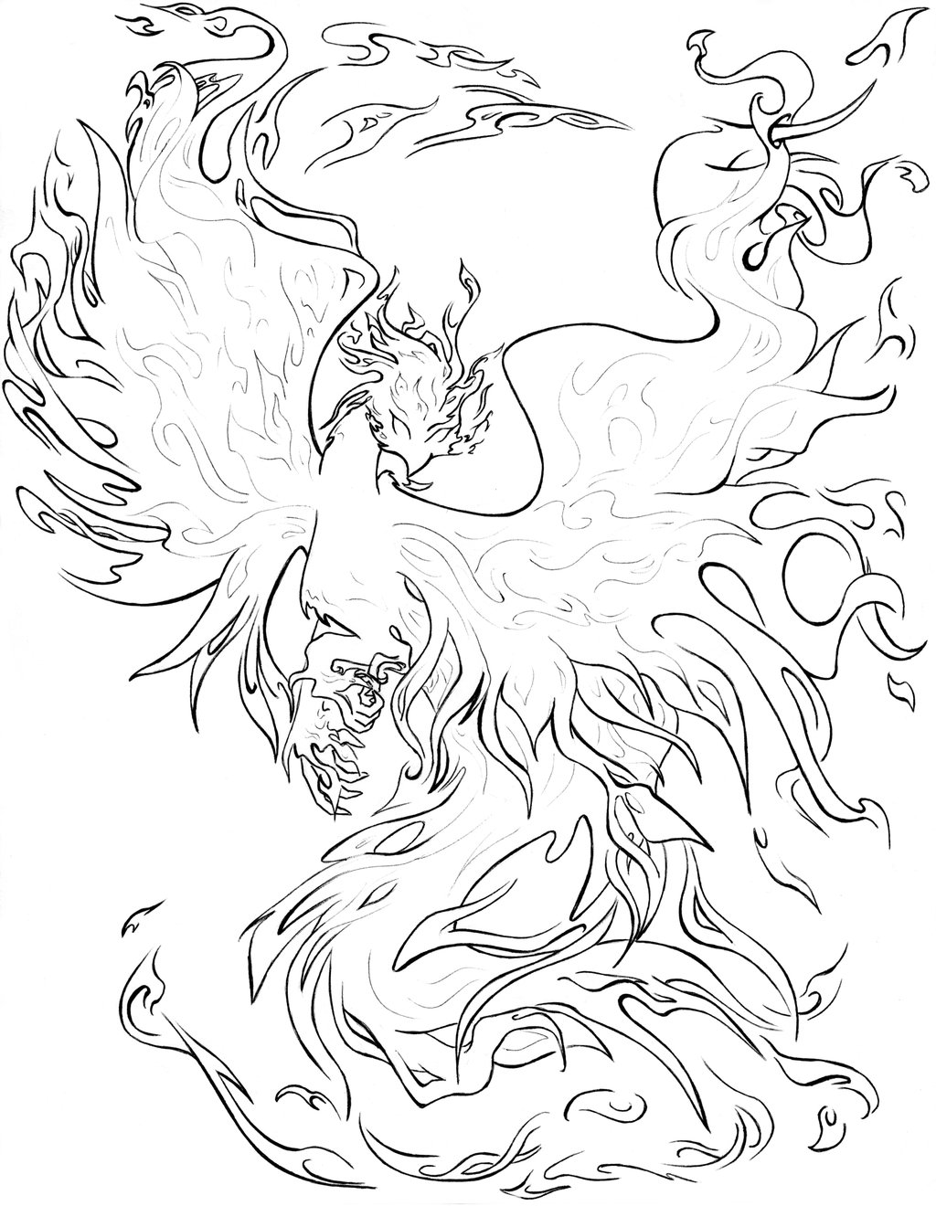 1024x1320 Phoenix Coloring Pages 12