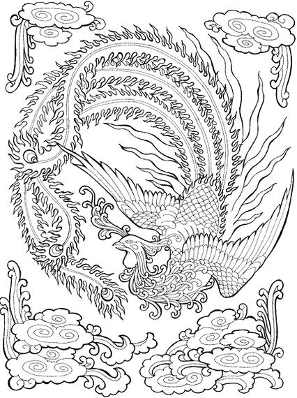 426x570 Phoenix Coloring Pages Large Size Of Phoenix Coloring Pages