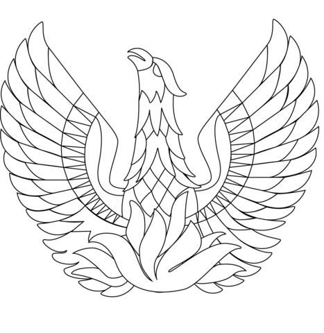467x480 Phoenix Coloring Pages Phoenix Bird Coloring Page Free Printable