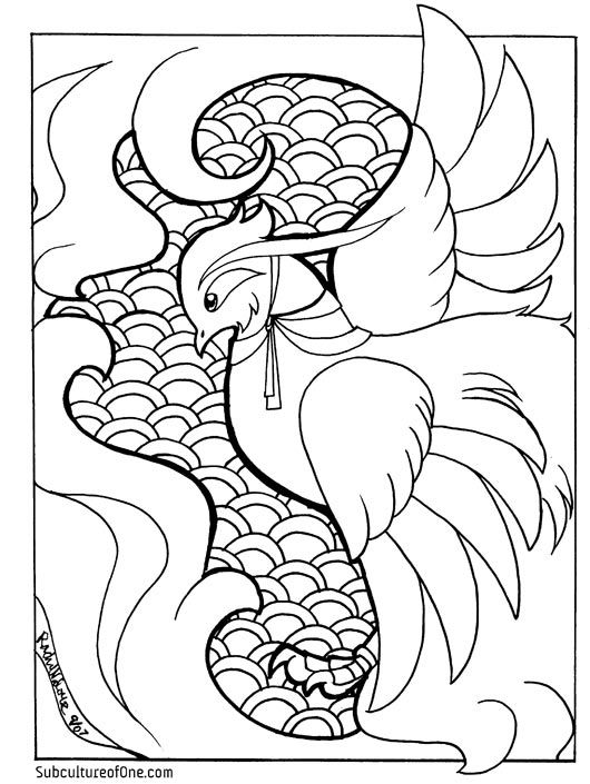 530x705 Phoenix Coloring Pages Free Phoenix Colouring Page Rachelthegreat