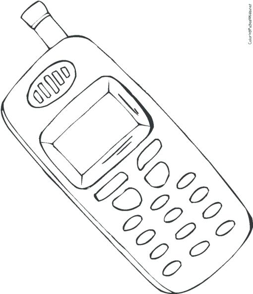 510x592 Phone Coloring Page Is On Telephone Coloring Page Free Number