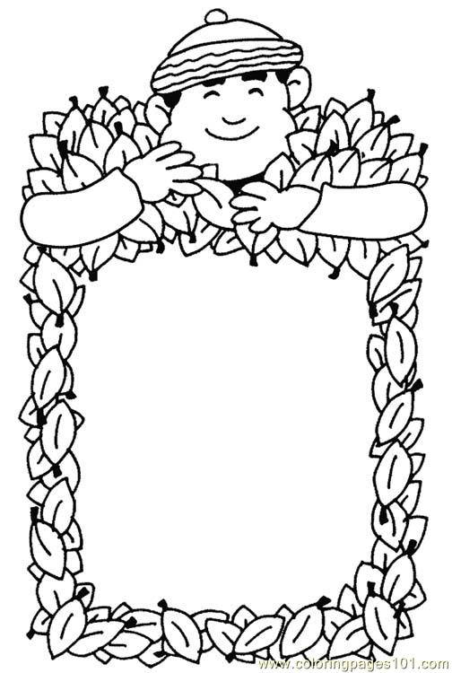 504x750 Autumn Frame Coloring Page