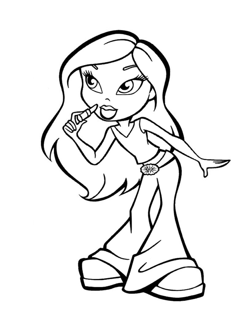 820x1060 Bratz Coloring Pages