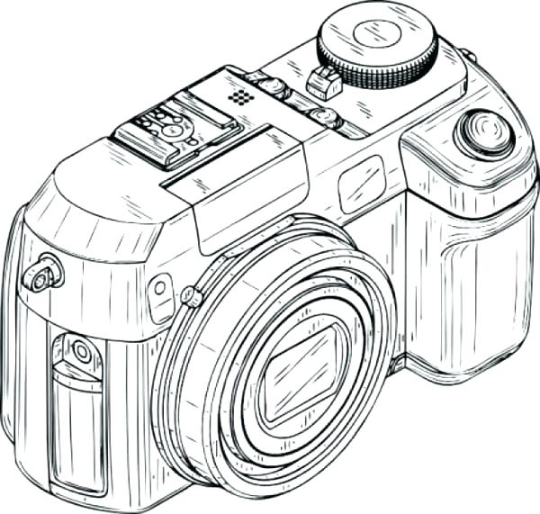 600x571 Digital Coloring Pages This Is Camera Coloring Page Images Digital