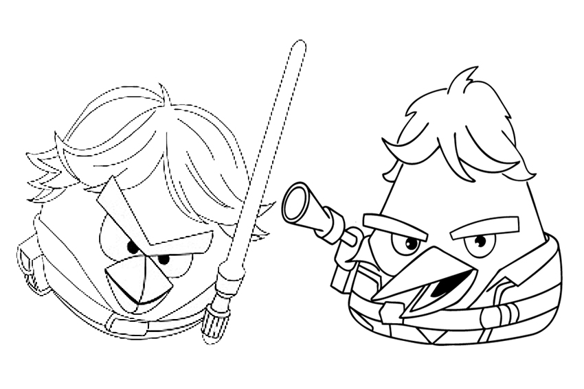 850x567 Angry Birds Star Wars Colouring Pages Angry Birds Coloring Pages