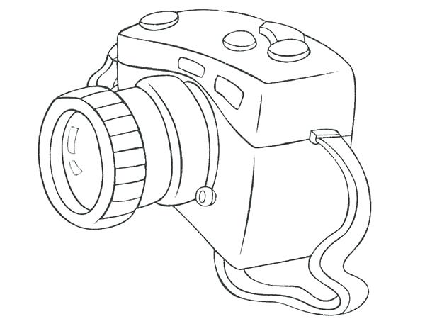 600x450 Camera Coloring Page Photography With Camera Coloring Page