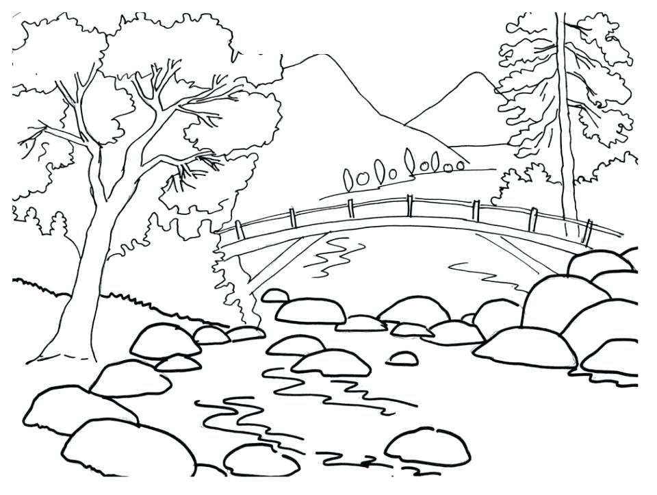 960x723 Coloring Drawing Printable Nature To Color Coloring For Pretty