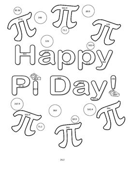 271x350 Pi Day Coloring Sheets