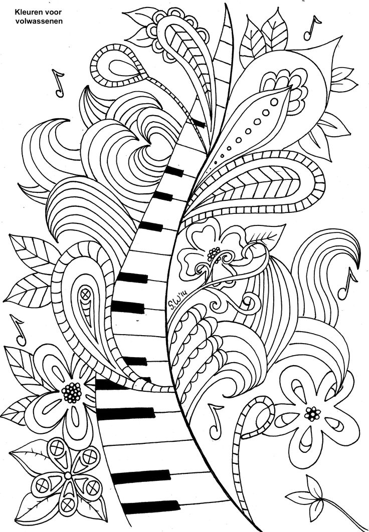 Piano Notes Coloring Page Coloring Pages
