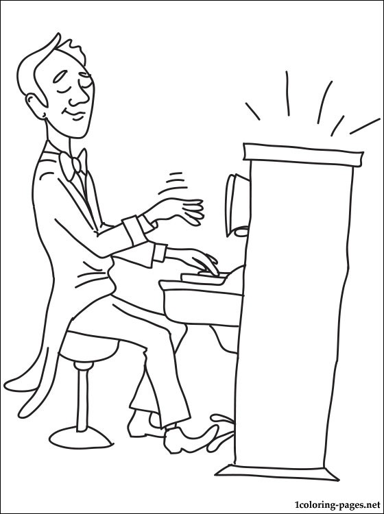 Piano Coloring Pages Free 560x750 Piano Coloring Pages Free