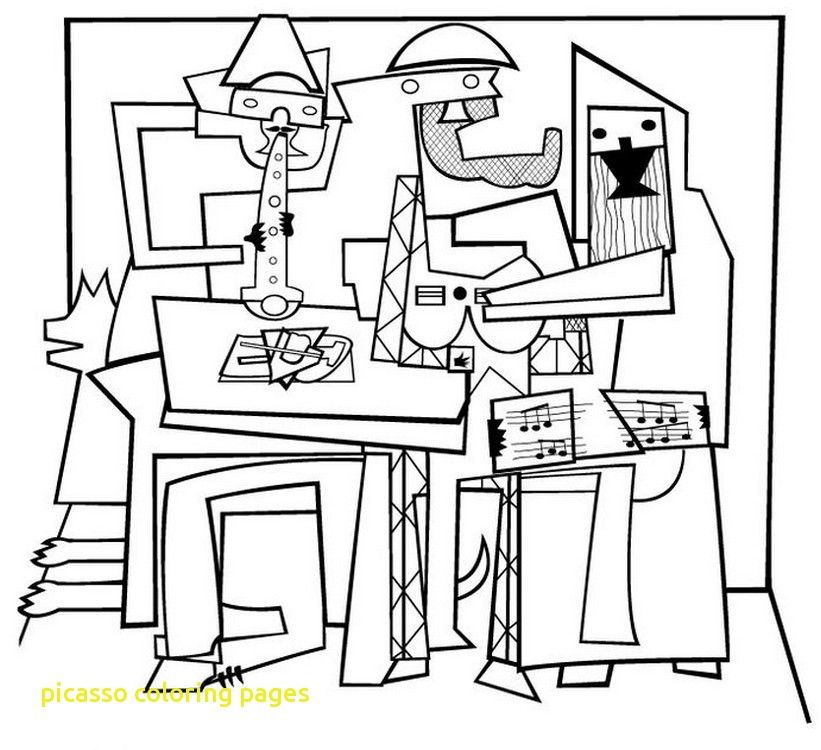 821x750 Picasso Coloring Pages With Adult Coloring Page Picasso Three