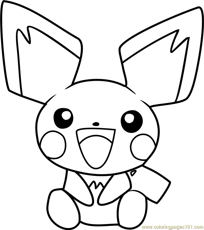 707x800 Pokemon Coloring Pages Of Pichu
