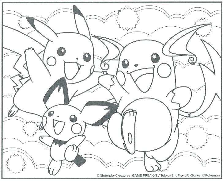728x590 Pichu Coloring Pages