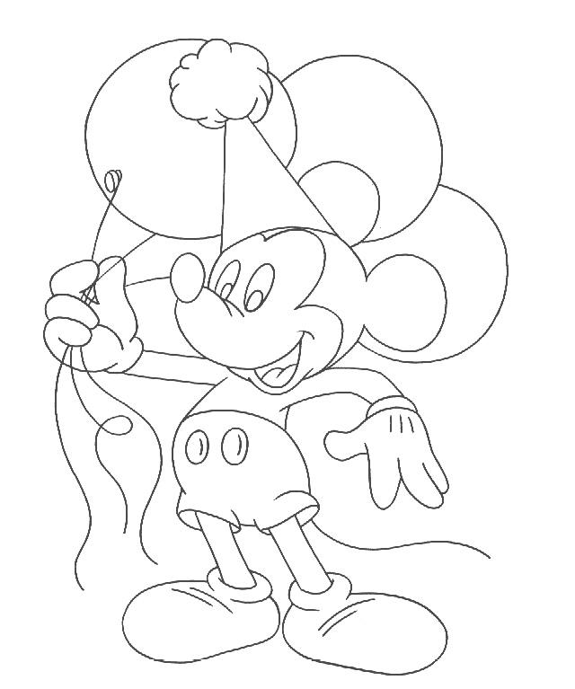 640x767 Mickey Mouse Balloon Coloring Pages 403510