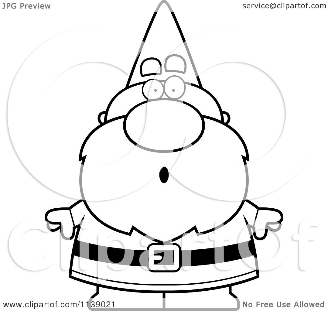 1080x1024 Cartoon Clipart Of A Shocked Gnome