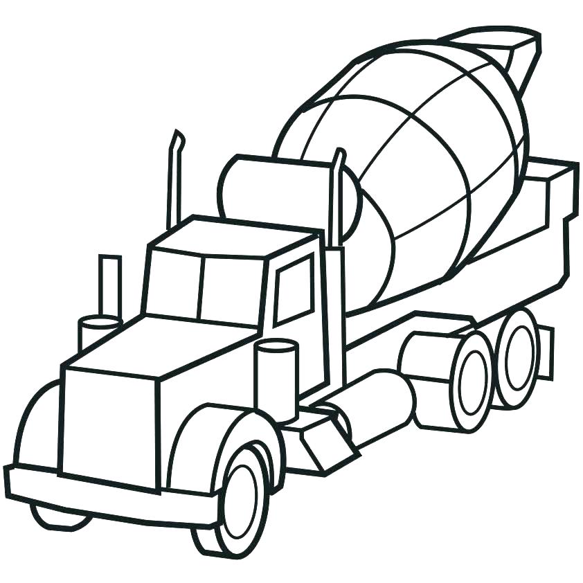 842x842 Truck Coloring Sheets Pickup Truck Coloring Pages Semi Truck