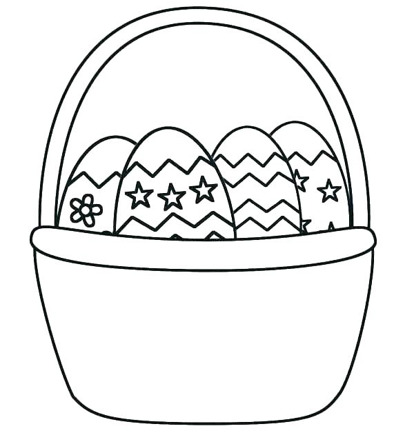 600x628 Basket Coloring Page Egg Basket Coloring Page Printable Picnic
