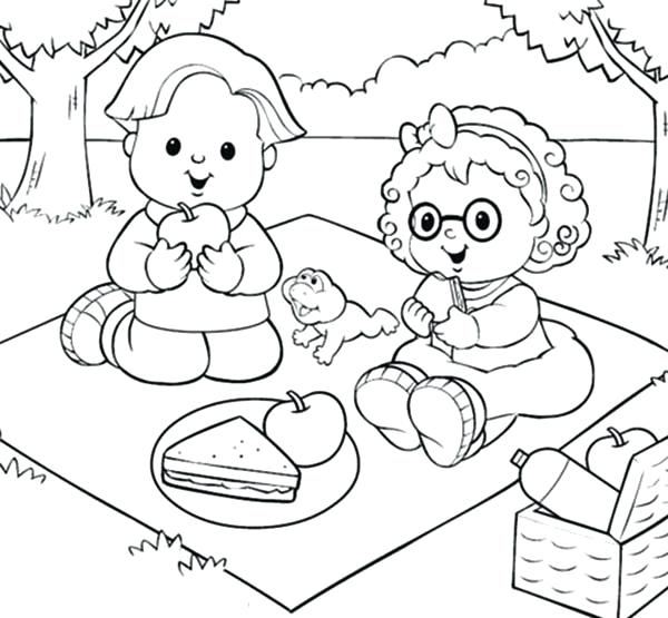 Picnic Coloring Pages at GetColorings.com | Free printable colorings ...