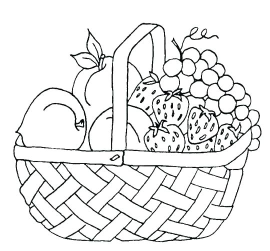 Picnic Basket Coloring Page 540x502 Picnic Basket Coloring Page