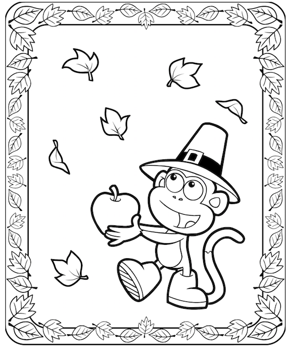 600x714 Fall Frame Colouring Pages