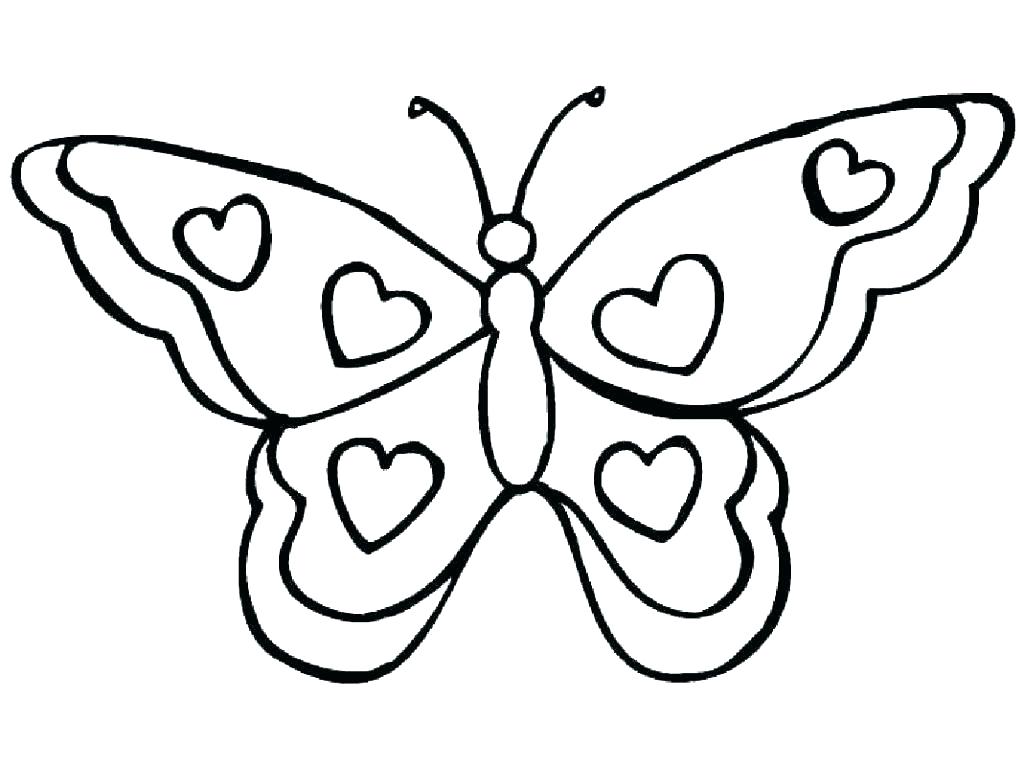 1024x766 Simple Butterfly Coloring Pages Butterflies Coloring Page Simple