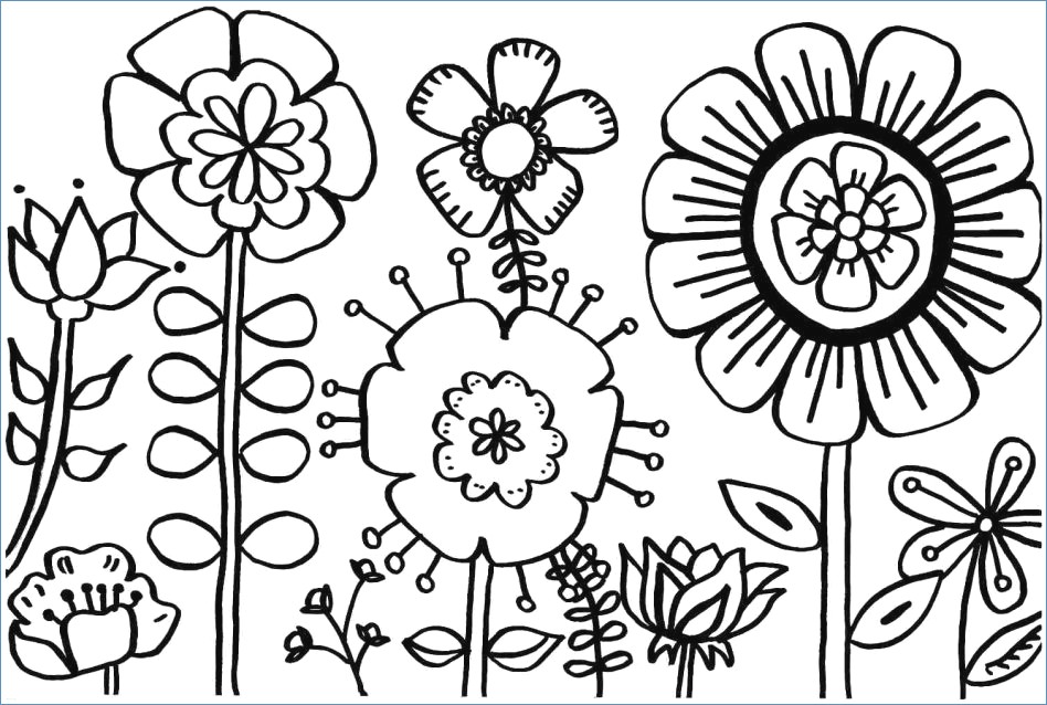 Big Flower Coloring Pages 948x638 Big Flower Coloring Pages