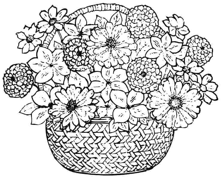 Flower Coloring Pages To Print Printable Flower Coloring Pages 742x600 Flower Coloring Pages To Print Printable Flower Coloring Pages