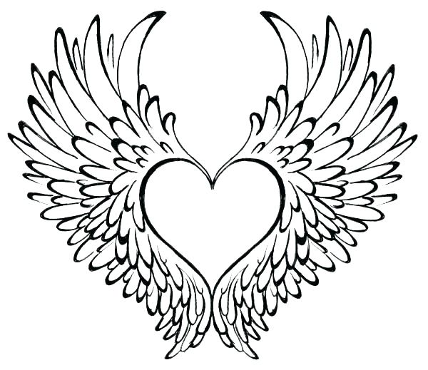 Heart Coloring Pages With Wings Coloring Pictures Of Hearts 600x519 Heart Coloring Pages With Wings Coloring Pictures Of Hearts