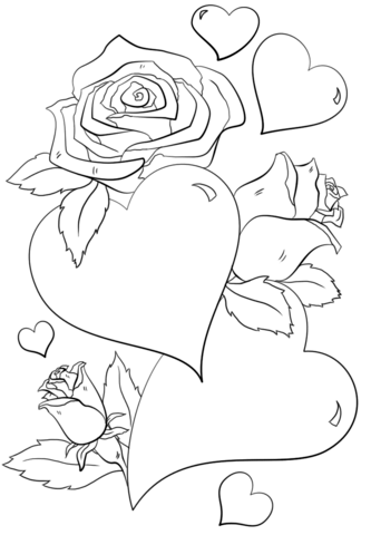 Roses Hearts Coloring Pages Coloring Pages 333x480 Roses Hearts Coloring Pages Coloring Pages