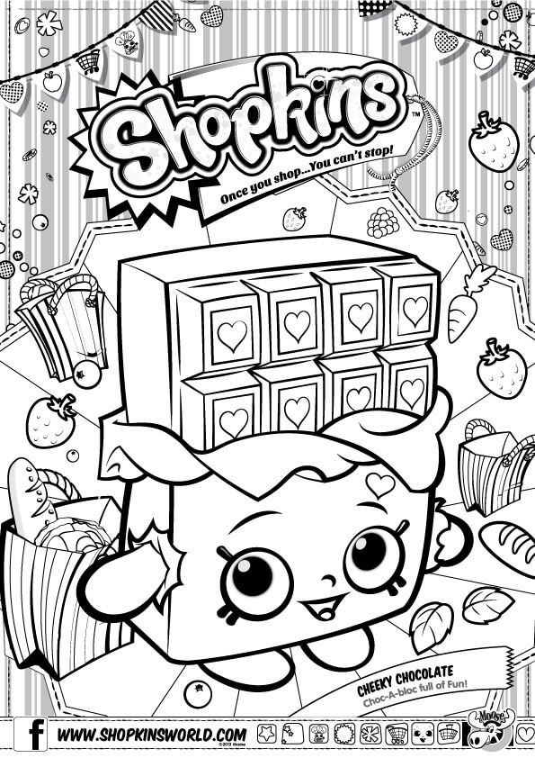 595x842 Shopkins Coloring Pages Season 1 Cherry Chocolate Party
