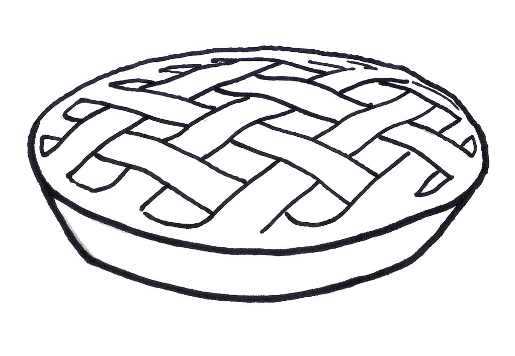 Pie Coloring Pages 1024x708 Pie Coloring Pages