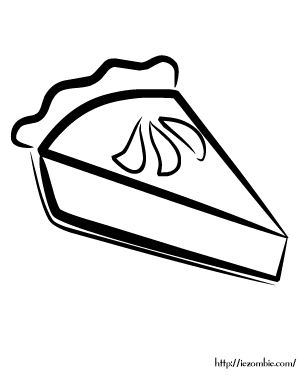 Slice Of Pie Coloring Page 300x375 Slice Of Pie Coloring Page