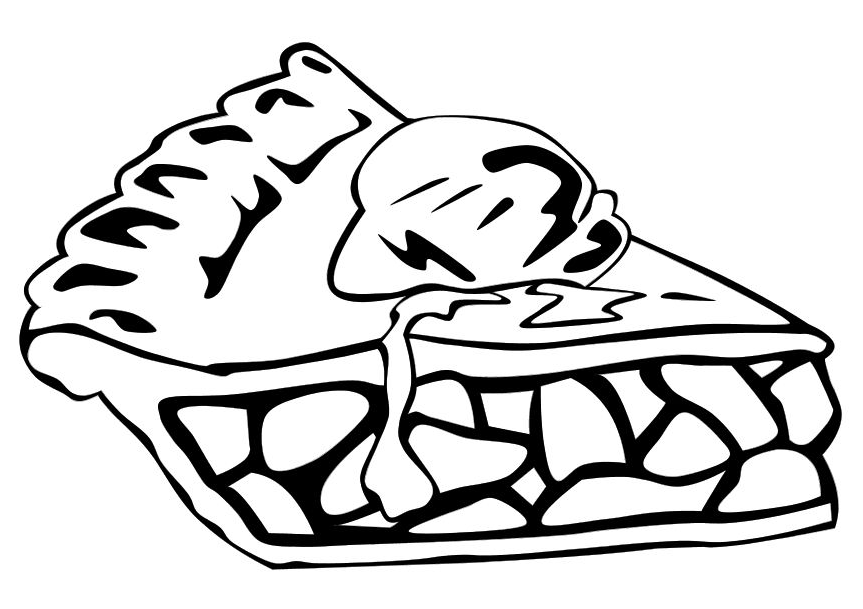863x609 Printable Pie Coloring Page