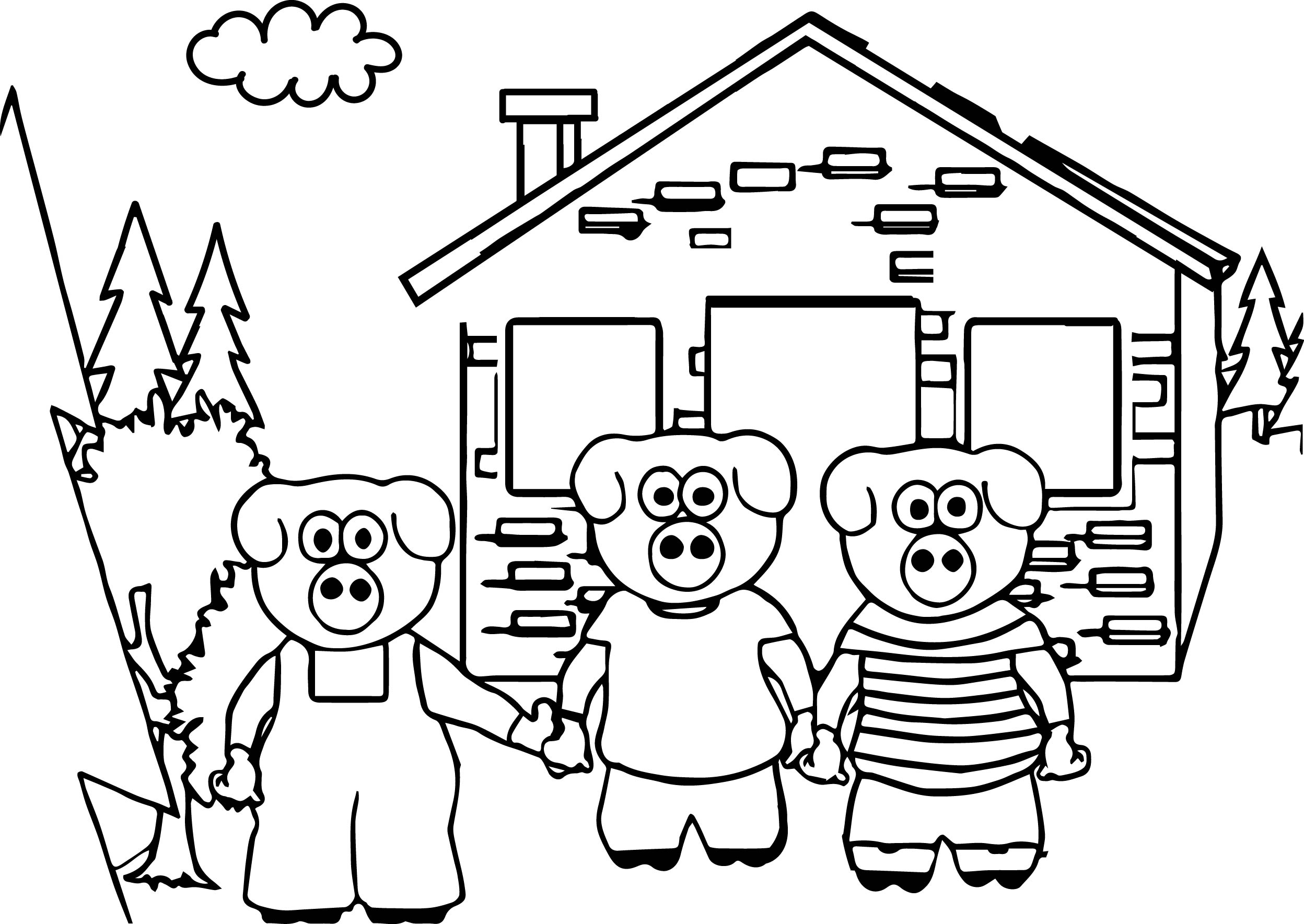 Coloring Pages. 3 Little Pigs Coloring Page 2496x1769 Coloring Pages. 3 Little Pigs Coloring Page