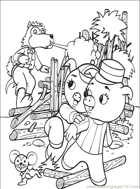 567x766 Three Little Pigs Coloring Pages The Three Little Pigs 6 Coloring