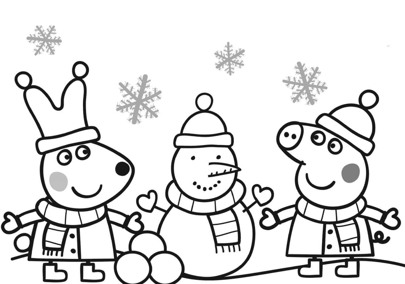 1409x989 Christmas Pig Coloring Pages To Print Coloring For Kids 2018