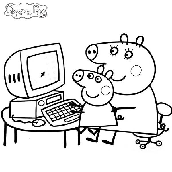 Peppa Pig Coloring In Pages Peppa Coloring Pages 600x600 Peppa Pig Coloring In Pages Peppa Coloring Pages
