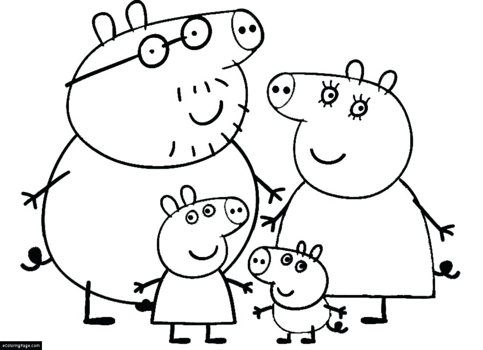 Family Coloring Page Pig Happy Family Coloring Page Family Free 990x718 Family Coloring Page Pig Happy Family Coloring Page Family Free